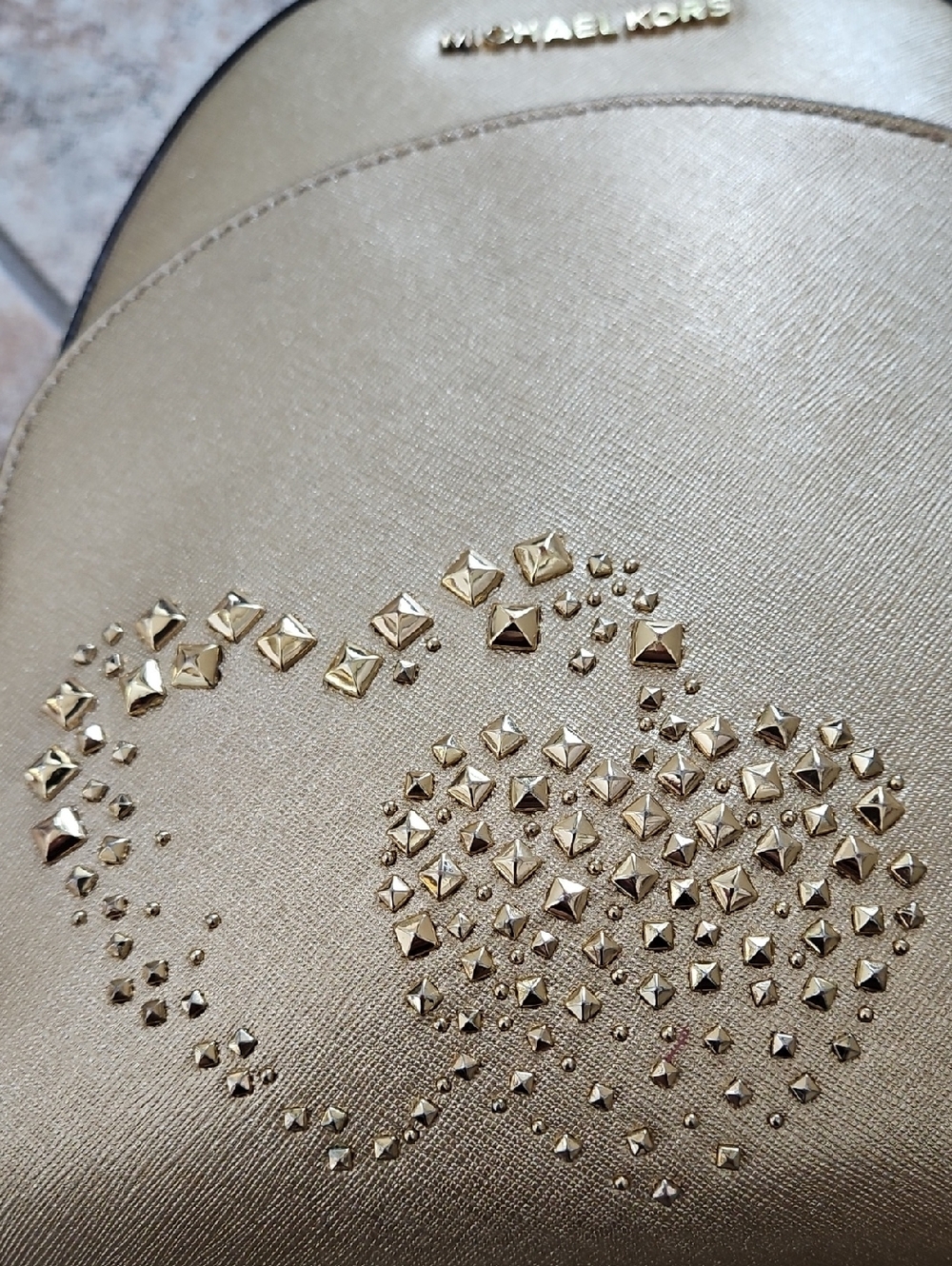Michael Kors Abbey Medium Logo And Pebbled Women's Backpack - Picture 4 of 10